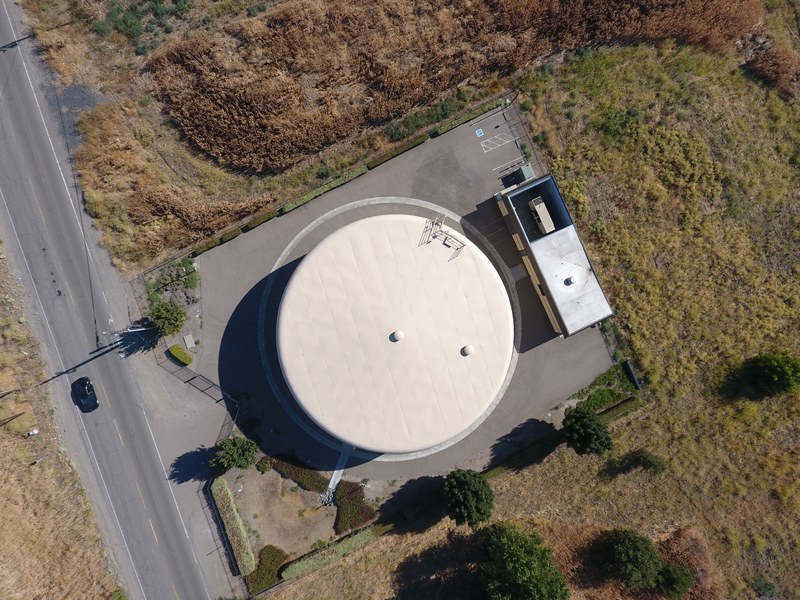 uav photo aerial photo infrastructure and water tank 4k