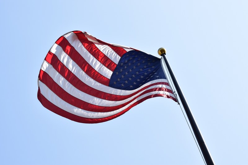 flag usa united states and flag pole 4k