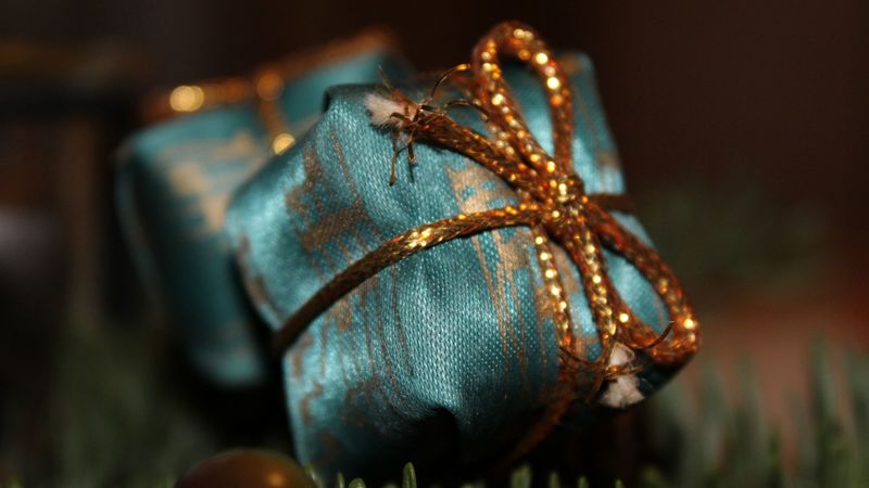 gift, wrap, ribbon, christmas, new year, 4k