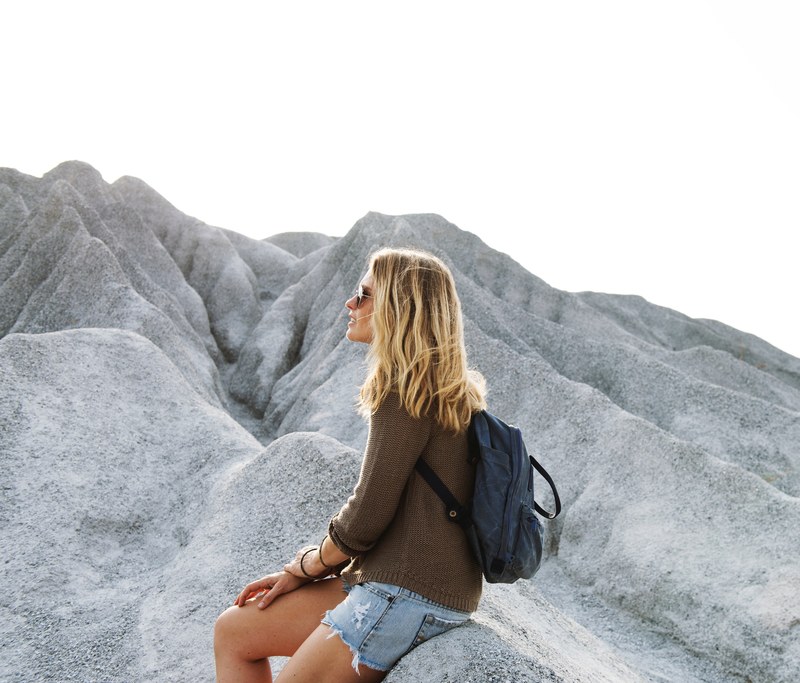 young woman walking and vacation 4k