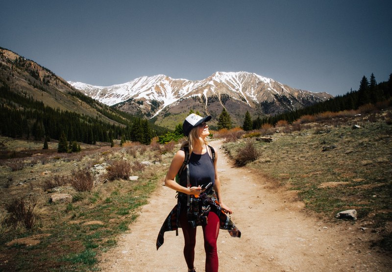 mountain mountain range woman and female 4k