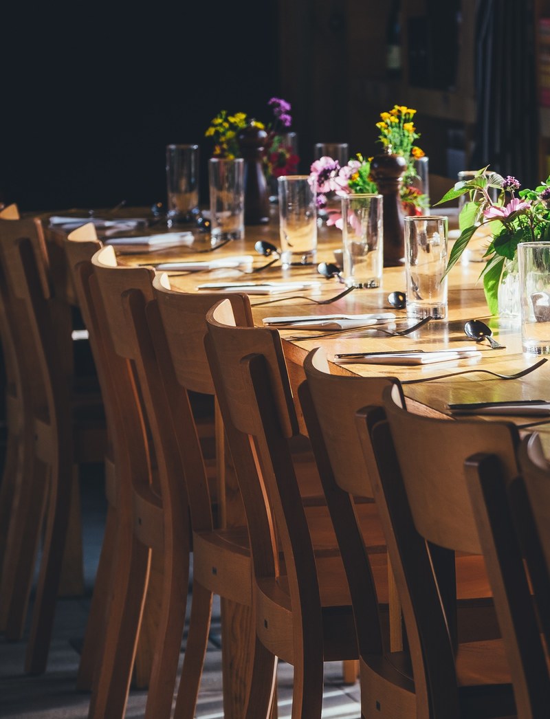 colorful floral bouquets on a set table, flowers on a set table 4k