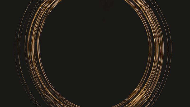 circle, glow, dark, 4k