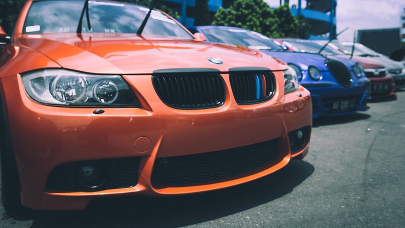 bmw, parking, front bumper, 4k