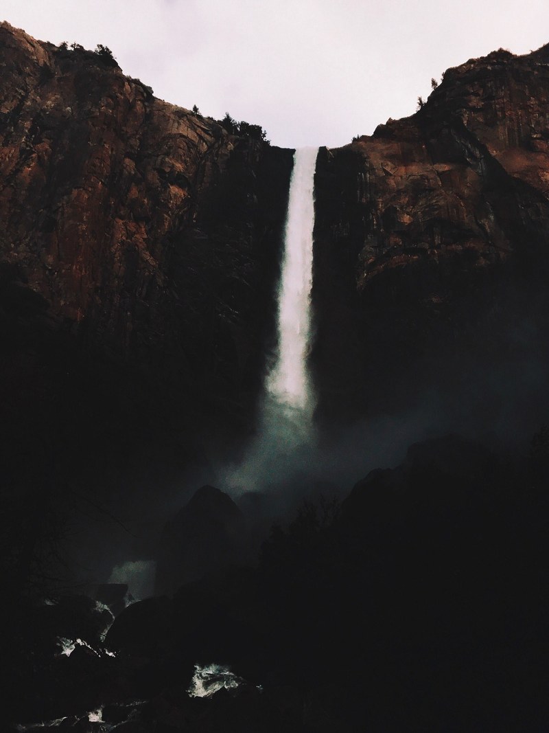 waterfall water rocky and wilderness hd, 4k