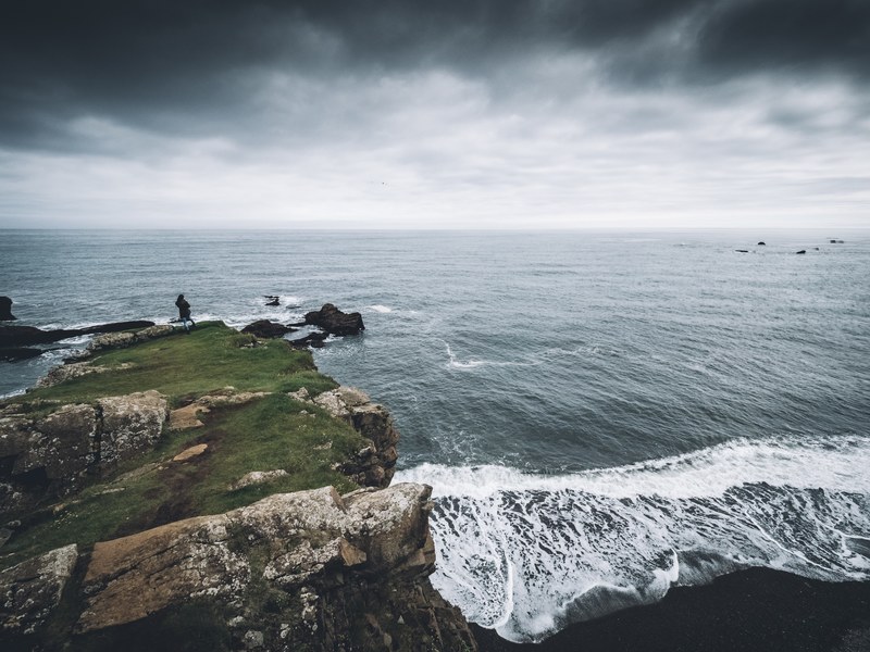 cliff shore coast and rock 4k