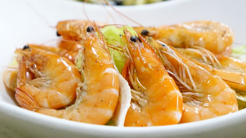 shrimps, cooked, appetizing, 4k