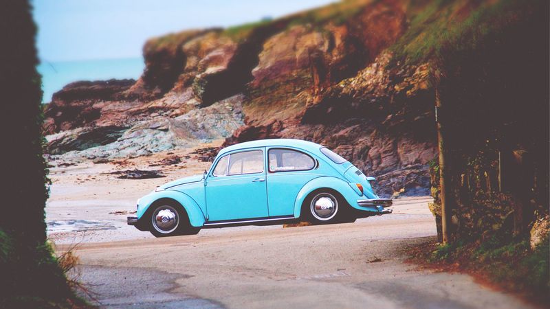volkswagen beetle, volkswagen, side view, 4k