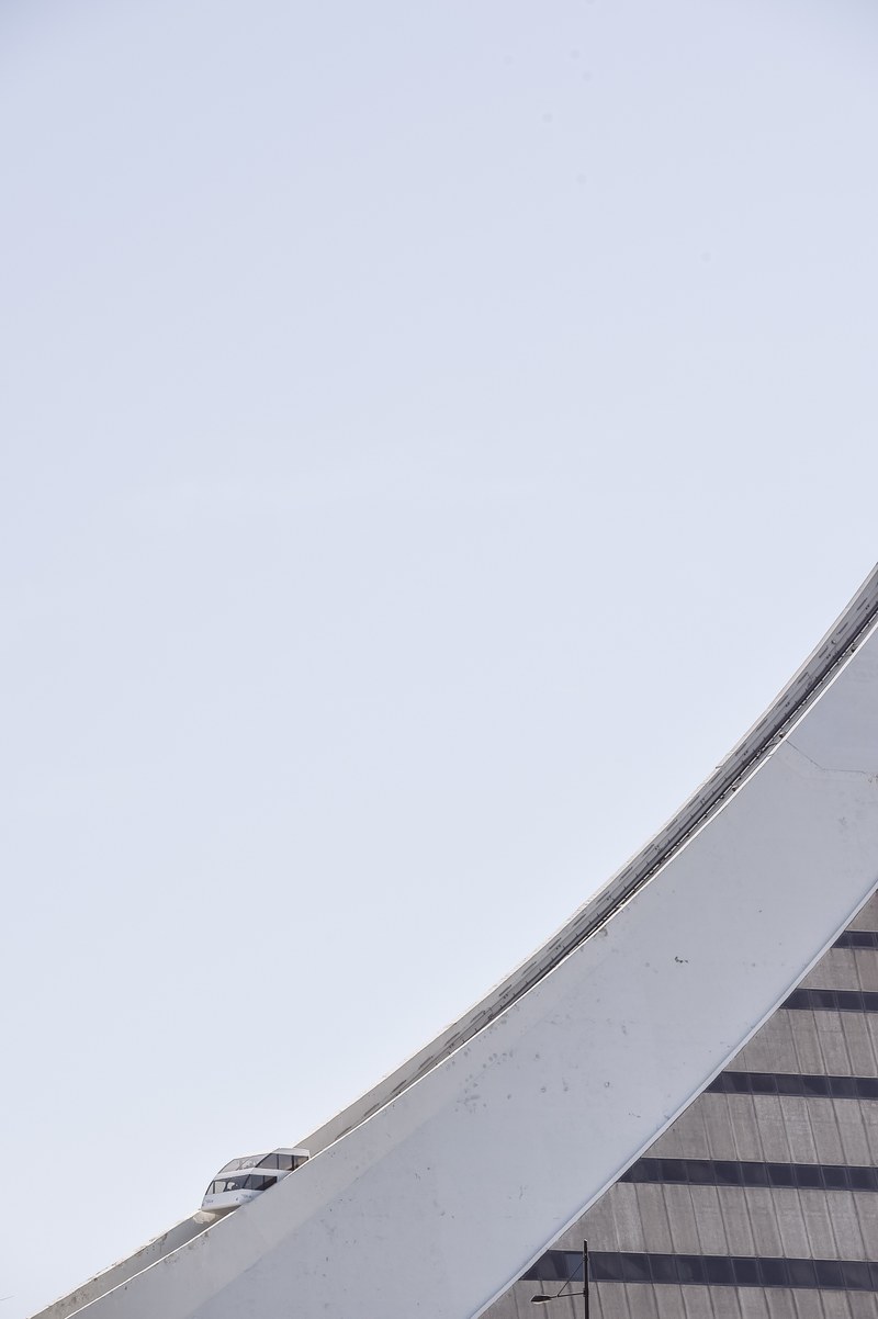 a cable car on a concrete structure with a curving slope, cable car on a concrete slope 4k