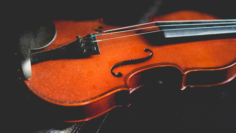 a close up of a violin covered with dust, dusty violin 4k
