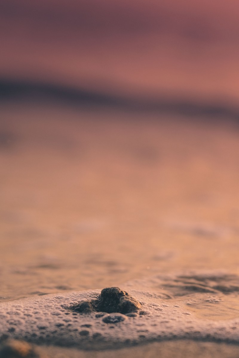 water bubble sand and sea hd, 4k