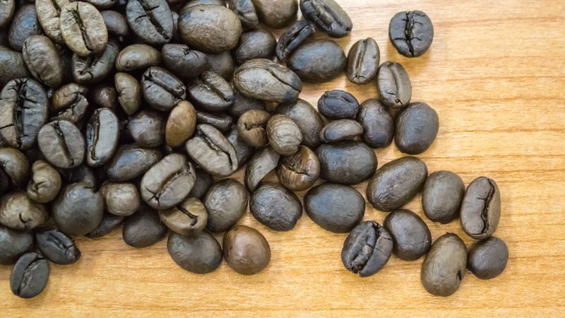 coffee beans, coffee, roasted, 4k