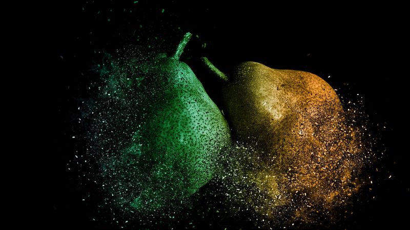 pears, photoshop, destruction, 4k