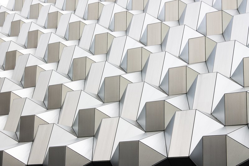 pattern architecture futuristic and geometric 4k