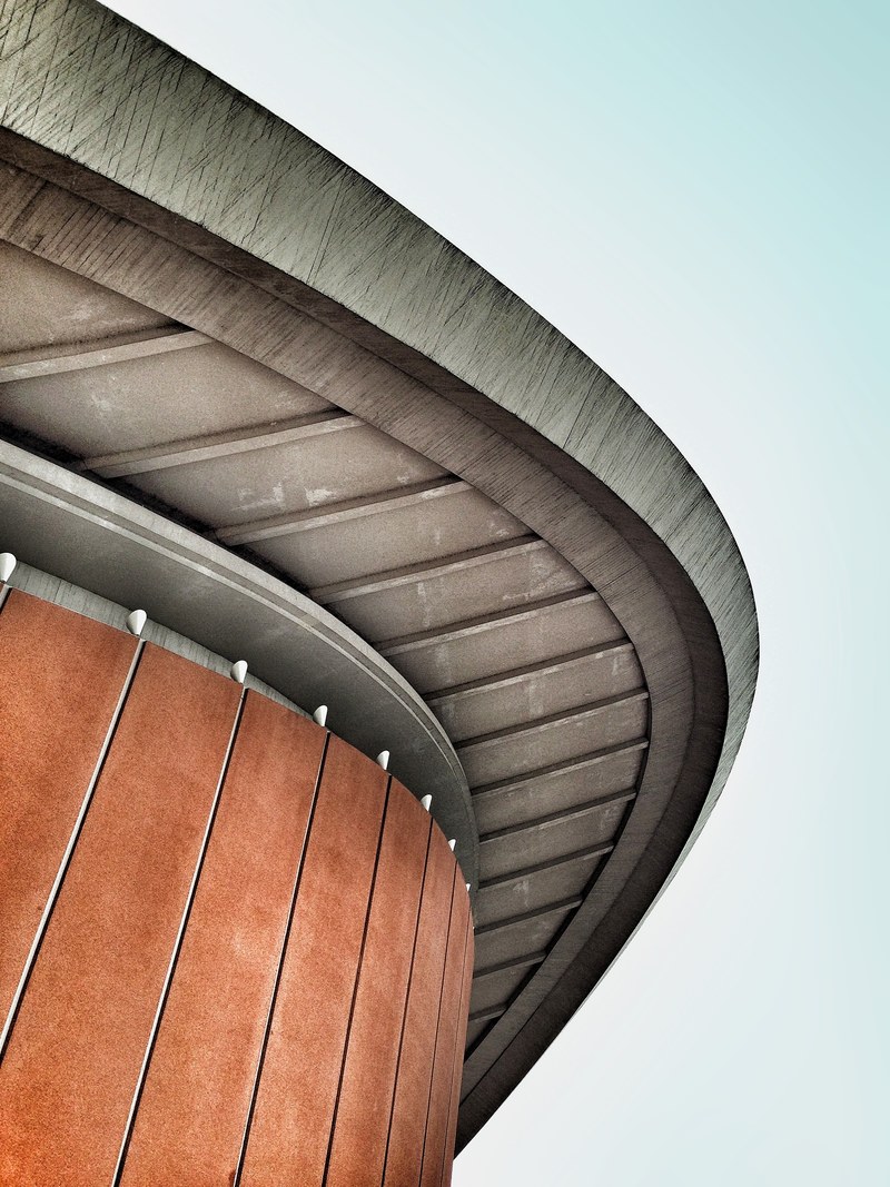 architecture roof building and curve hd, 4k