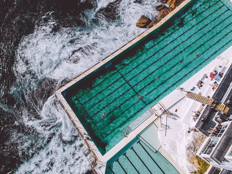 high above bondi beach 4k