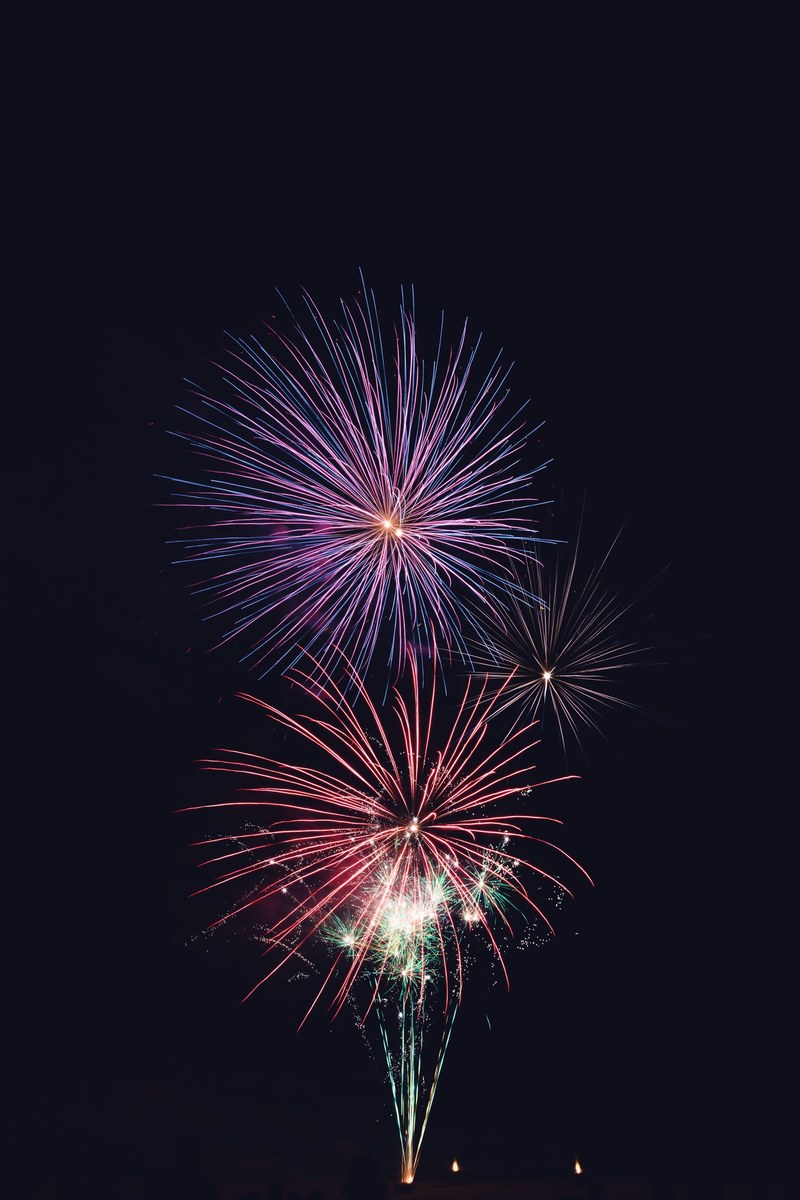 firework sky explosion and light hd, 4k