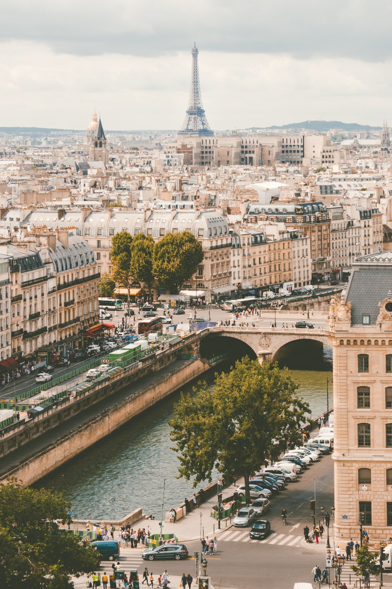 eiffel tower paris city and skyline hd, 4k