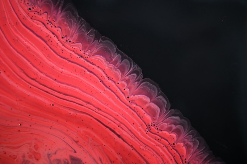 abstract fluid painting magenta tree rings 4k