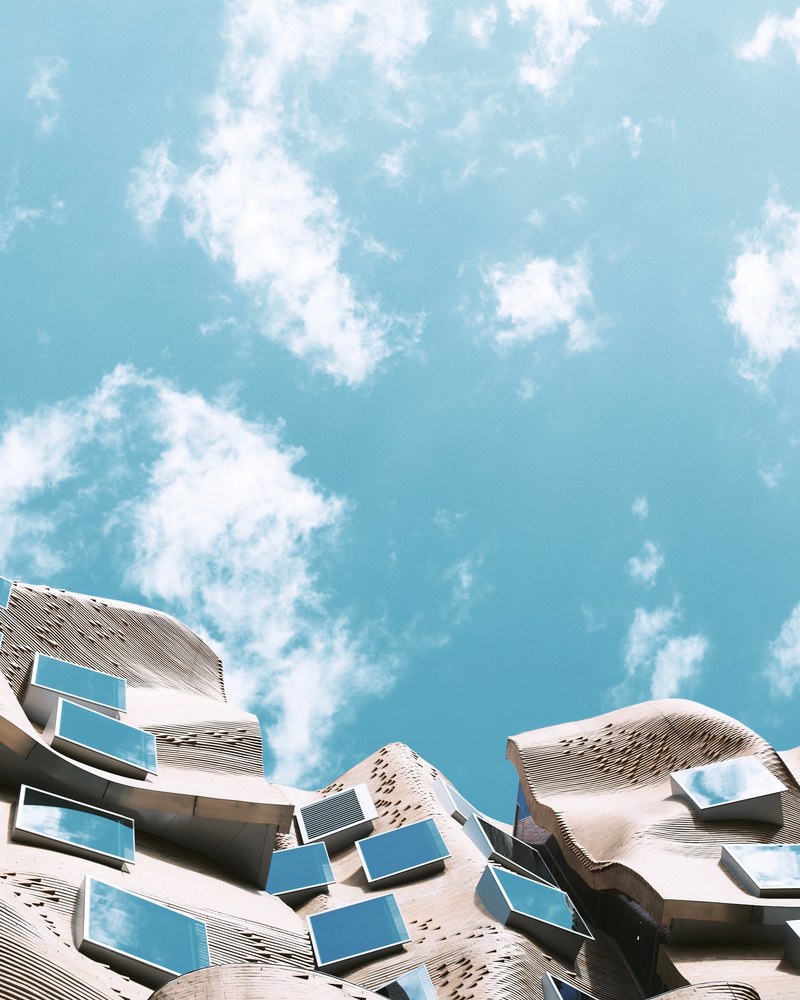 architecture design cloud and sky hd, 4k