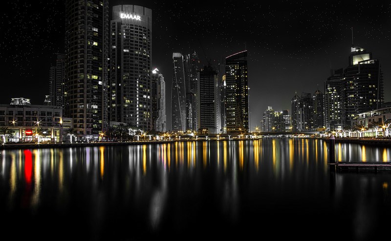 city cityscape city light and city at night 4k