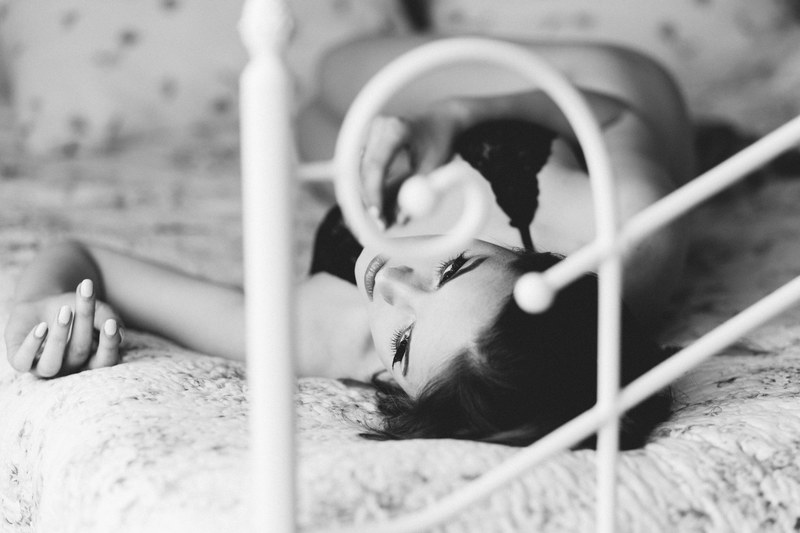 a model in lace lingerie 4k