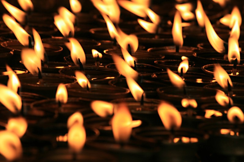 candles in kathmandu nepal 4k