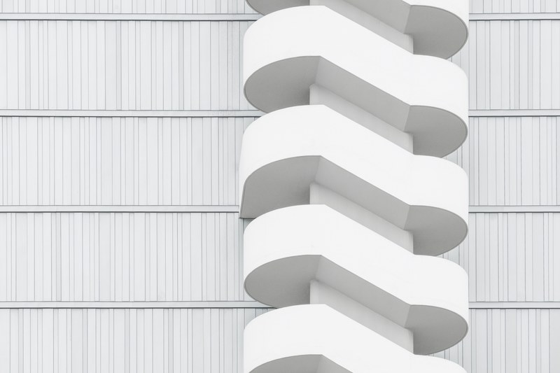 stairs steps building and architecture 4k