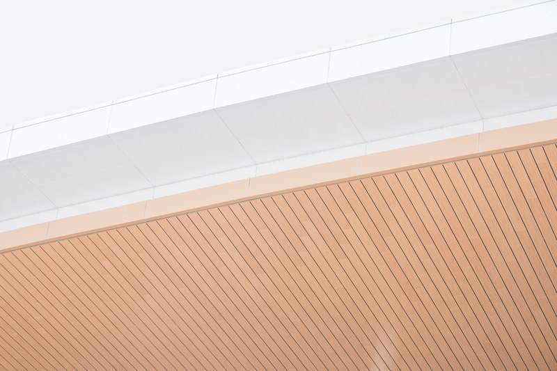 plank wood architectural detail and ceiling 4k