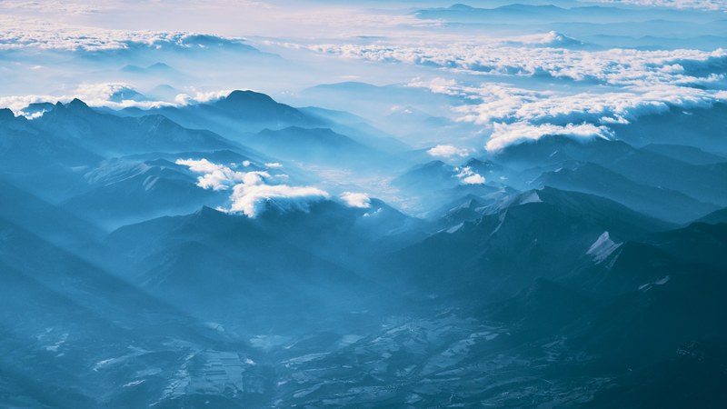 mountain cloud mist and fog 4k
