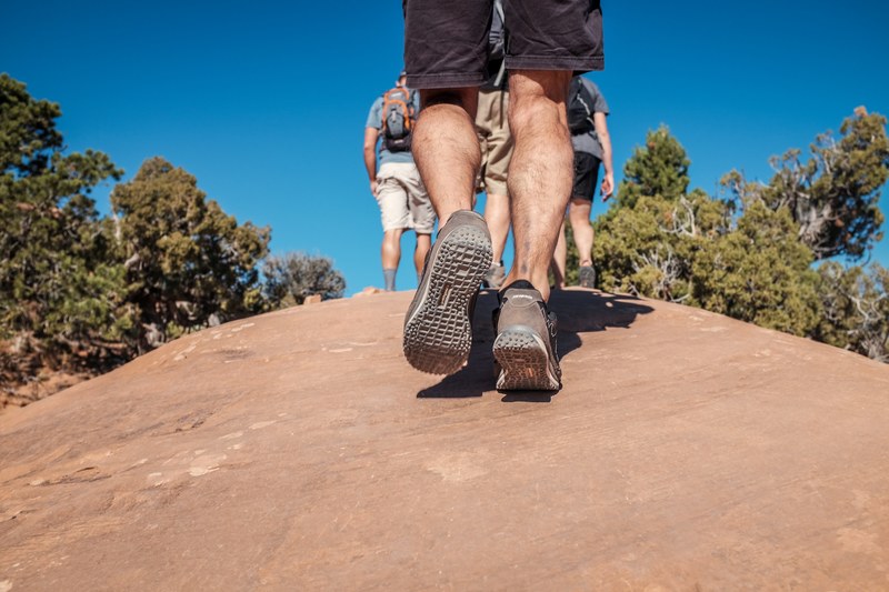 walking hiking hiking shoes and hill 4k