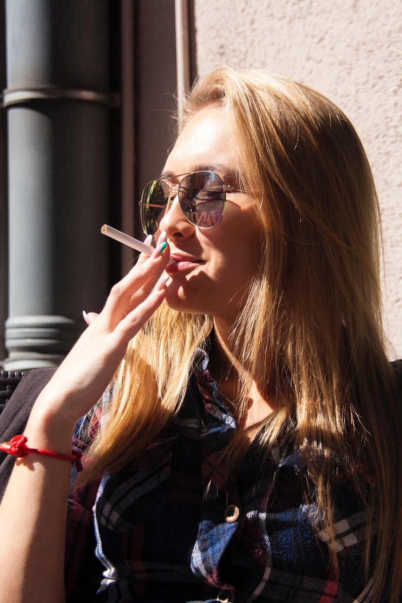 cigarette smoking girl and blonde hd, 4k