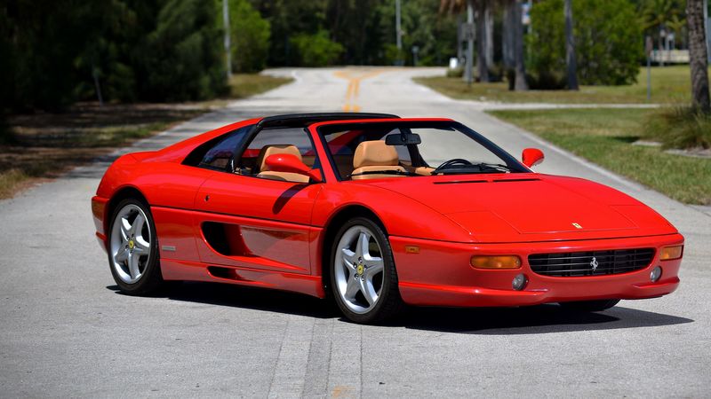 ferrari, gts, f355, 1994, side view, 4k