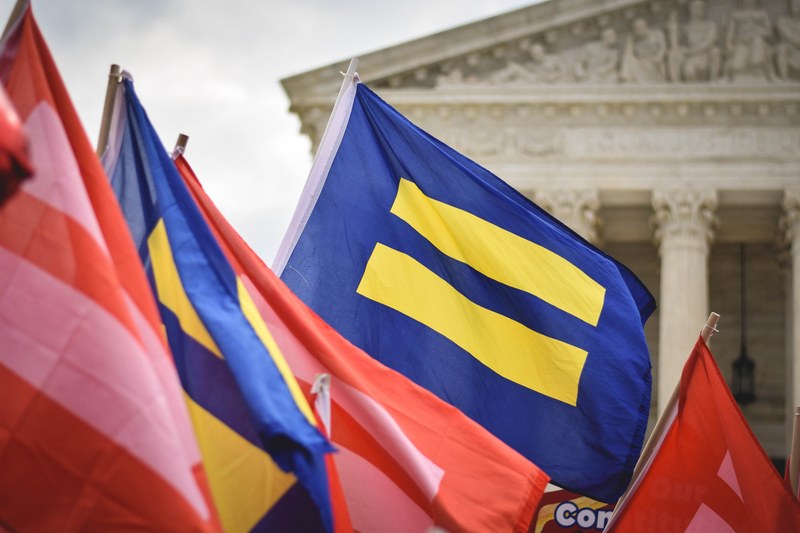 lgbt equality flag outside the supreme court 4k