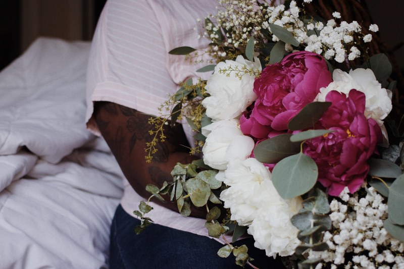 peony flower beautiful and bouquet 4k