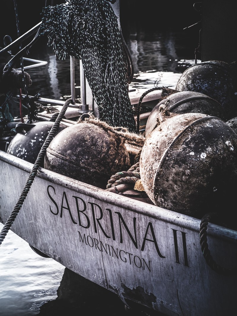 large floats are seen on the boat named sabrina ii in mornington peninsula shire, _large floats boat 4k