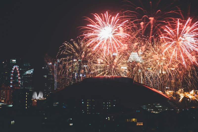 a new years fireworks display, _new years fireworks 4k