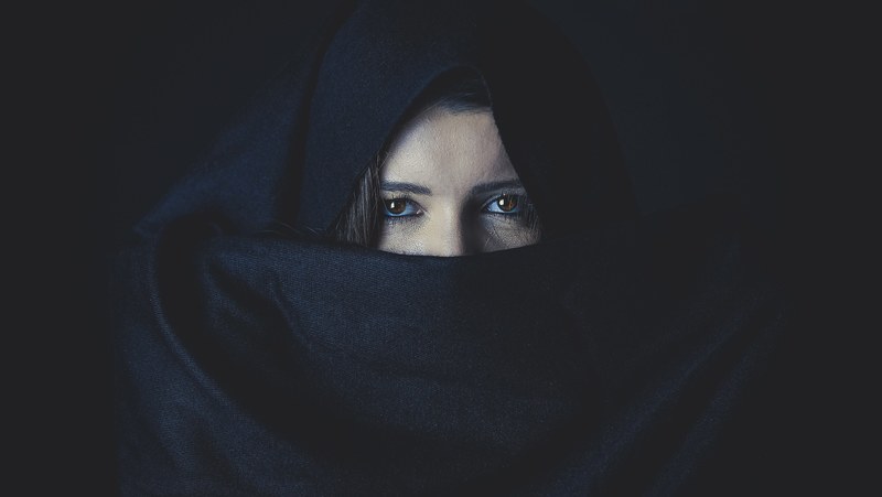 girl mystery eye and portrait 4k