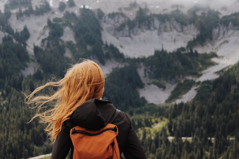 rucksack backpack orange hair and ginger 4k