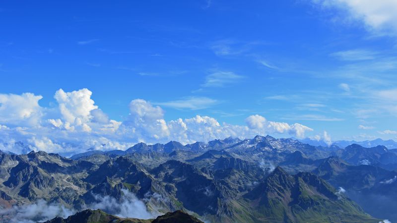 pyrenees, france, mountains, panorama, 4k
