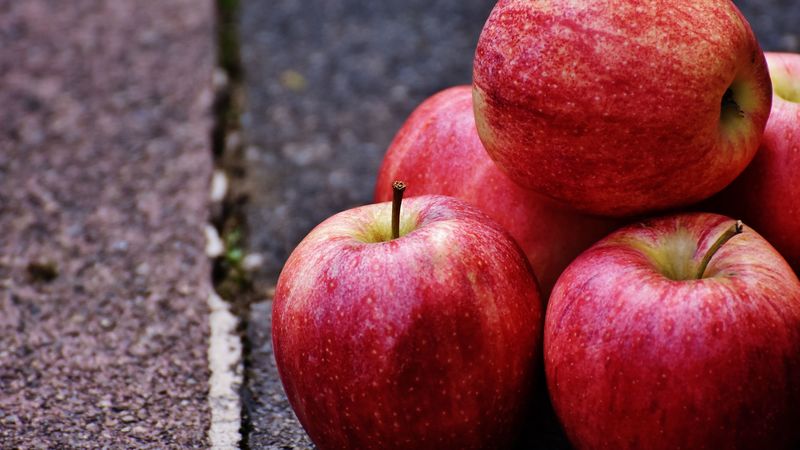 apples, fruit, ripe, eating, 4k