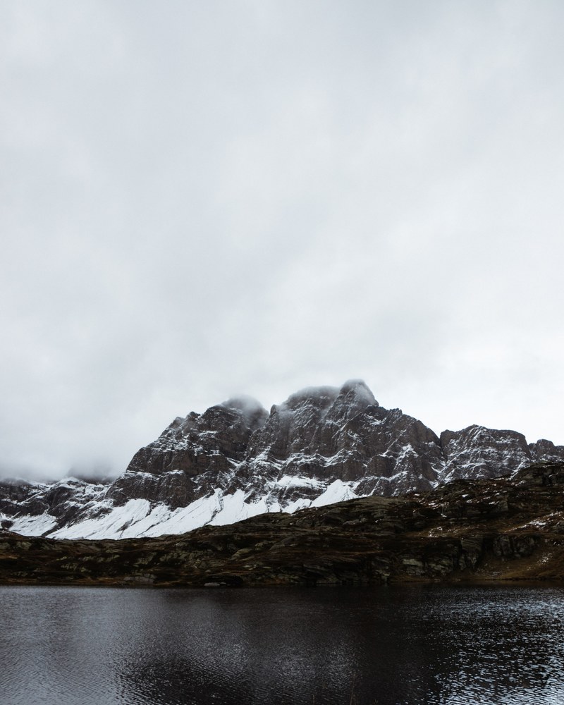 lake mountain cloud and overcast hd, 4k