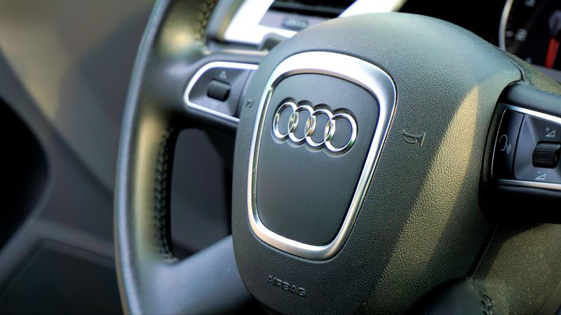 audi, car, steering wheel, control, 4k