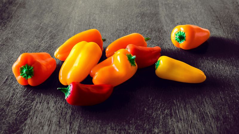 peppers, vegetables, still life, 4k