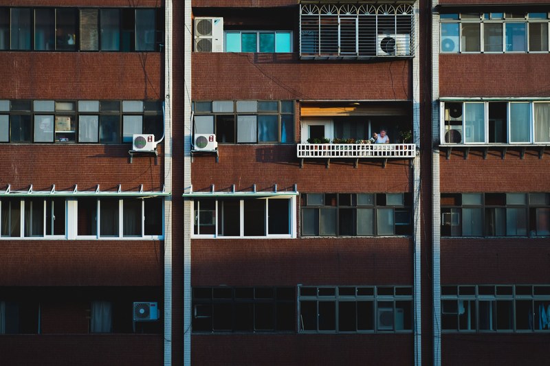building apartment building window and urban 4k