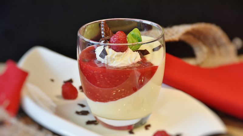 dessert, pudding, raspberry, chocolate, 4k