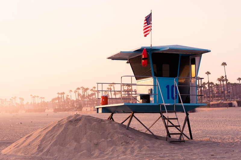 sunset at huntington 4k