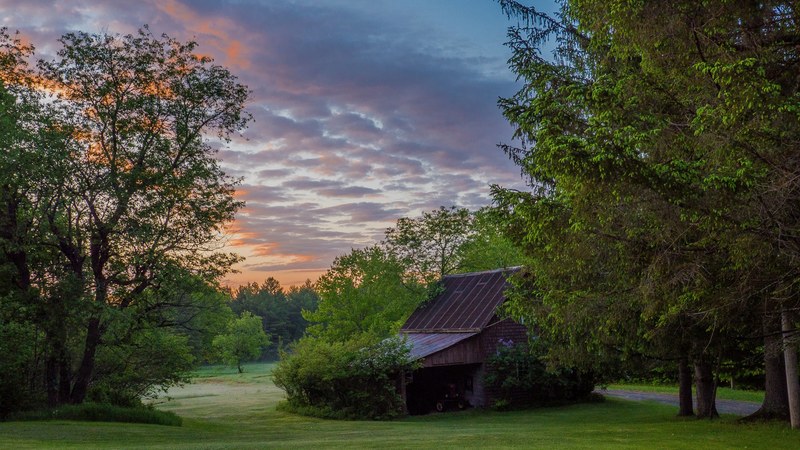 countryside cabin farm building and country 4k