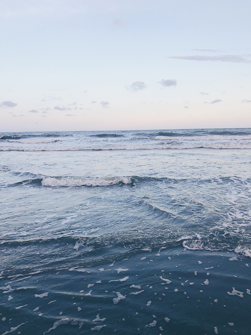 sunset surf wave and tide hd, 4k