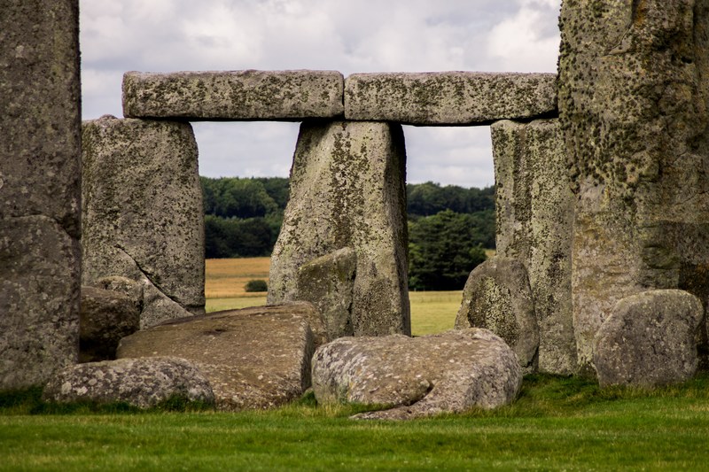 stone formations in a field, _stonehenge mystery 4k